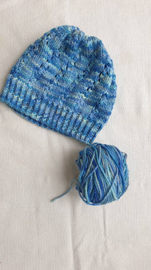 ZigZag lace hat pattern and hand dyed yarn kit to knit a hat in aran One Creative Cat