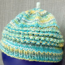Load image into Gallery viewer, Baby Bobble Hat Digital Knitting Pattern. Original Baby Fashion Gift One Creative Cat
