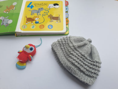 Baby Bobble Hat Digital Knitting Pattern. Original Baby Fashion Gift One Creative Cat