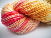 Load image into Gallery viewer, Hand dyed 4 ply Evettes sparkles sock yarn One Creative Cat
