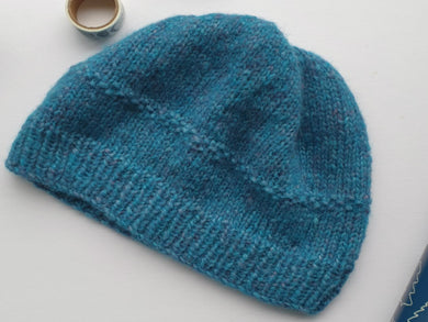 Hand knitted hat in alpaca merino yarn, winter beanie, Nivolet hat One Creative Cat