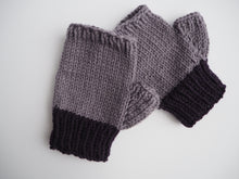 Load image into Gallery viewer, Hand knitted fingerless gloves, Albaron alpaca hand warmers One Creative Cat
