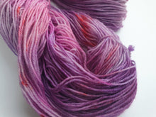 Load image into Gallery viewer, Purple and red 4 ply sock yarn merino nylon &quot;Digitalis&quot; One Creative Cat
