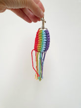 Load image into Gallery viewer, Kit Rainbow key fob crochet pattern, Make it yourself, DIY key ring One Creative Cat
