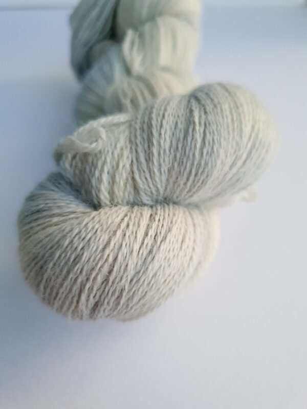 white semi solid hand dyed skein