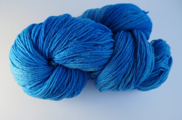 blue hand dyed yarn